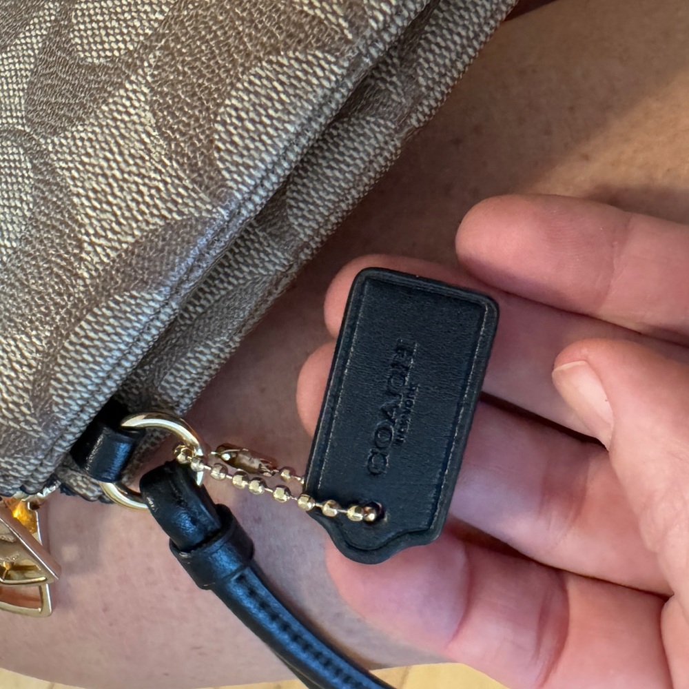 Coach Double Corner Zip Wristlet In Signature Canvas - Picture 7 of 15